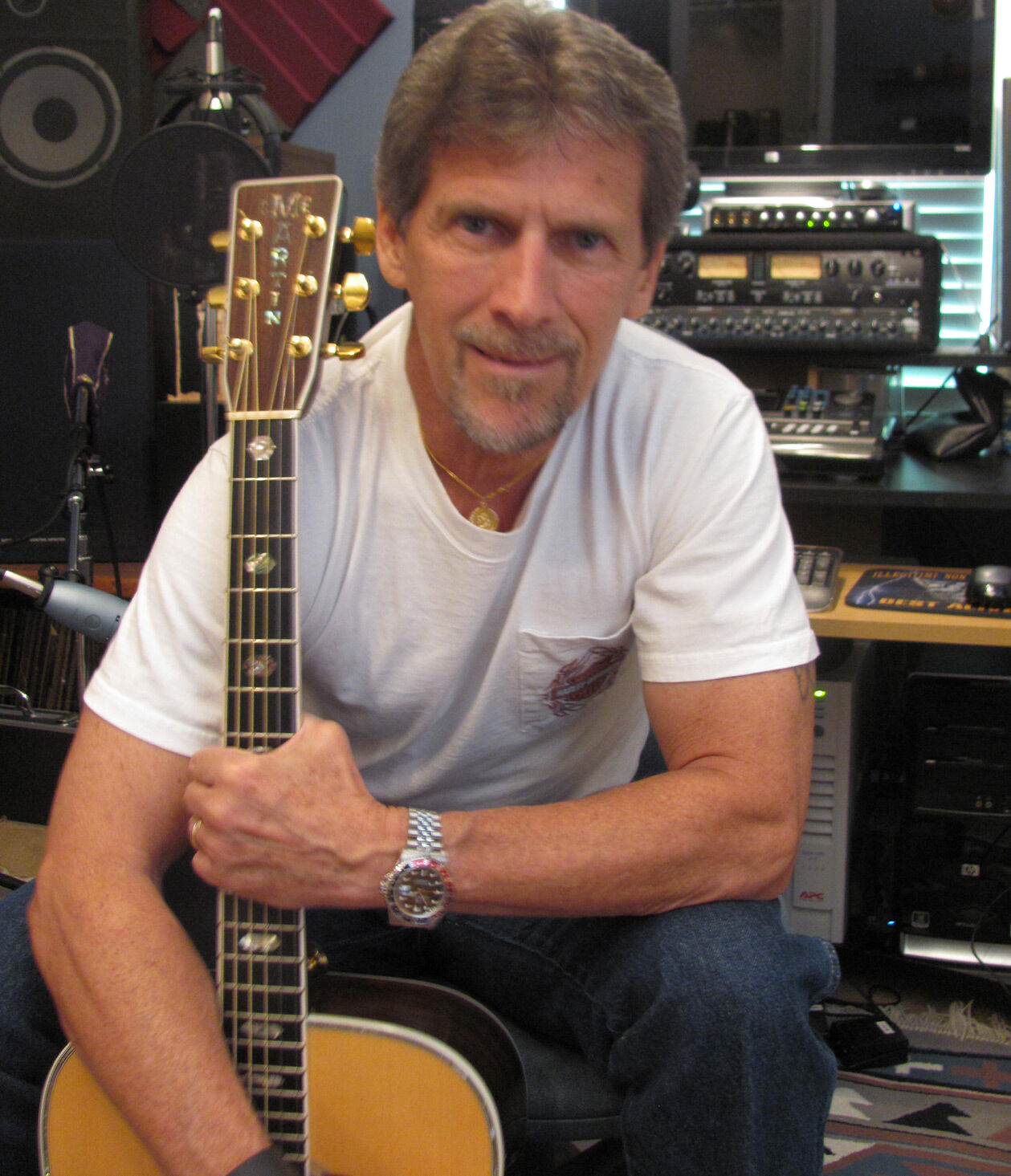 Chris Jude posing with D-41